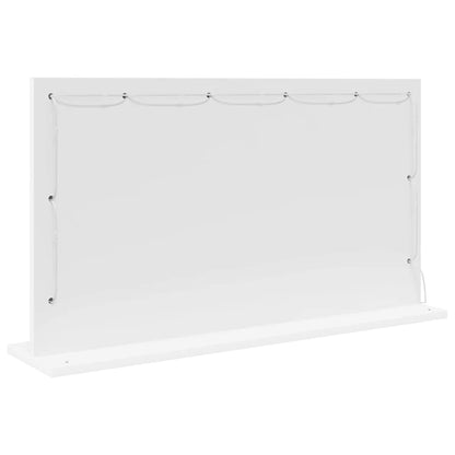 Kosmetikspiegel Weiß 80 x 45 x 18 cm Holzwerkstoff und Glas
