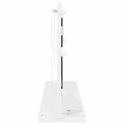 Kosmetikspiegel Weiß 80 x 45 x 18 cm Holzwerkstoff und Glas
