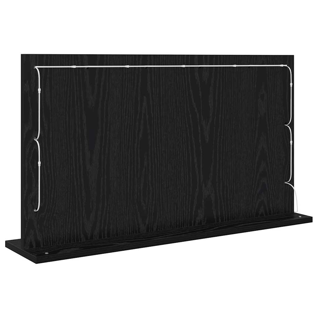 Kosmetikspiegel mit Spiegel Schwarze Eiche 80 x 45 x 18 cm