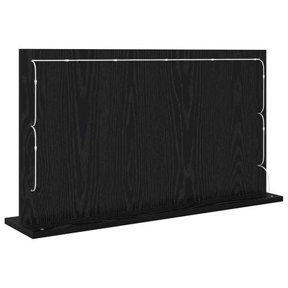 Kosmetikspiegel mit Spiegel Schwarze Eiche 80 x 45 x 18 cm