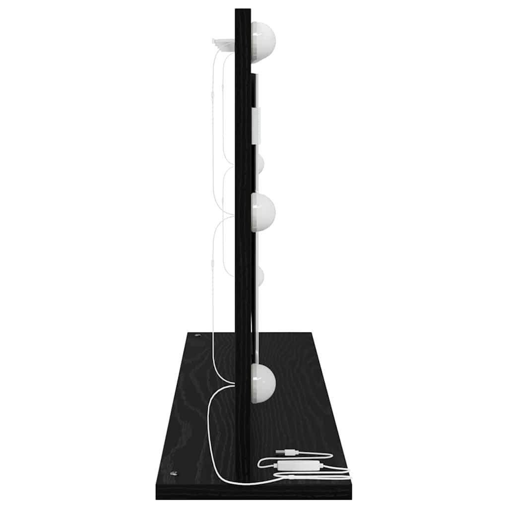 Kosmetikspiegel mit Spiegel Schwarze Eiche 80 x 45 x 18 cm