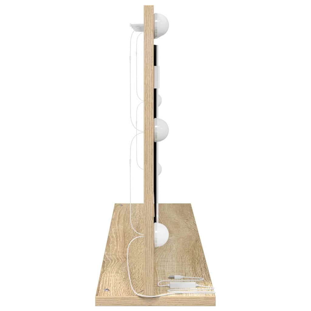 Kosmetikspiegel mit Spiegel Sonoma Eiche 80 x 45 x 18 cm
