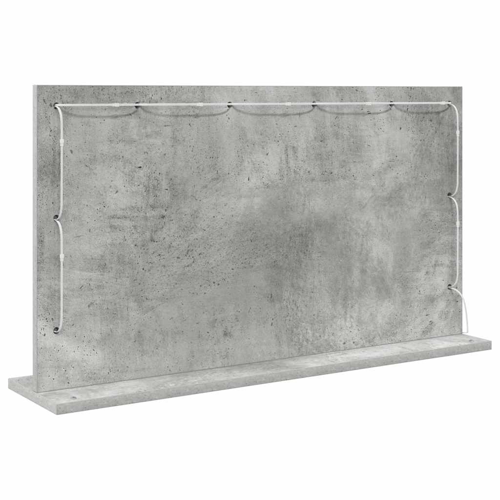 Kosmetikspiegel mit Spiegel Beton Grau 80 x 45 x 18 cm