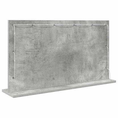 Kosmetikspiegel mit Spiegel Beton Grau 80 x 45 x 18 cm