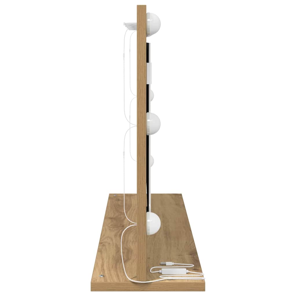 Kosmetikspiegel mit Spiegel Artisan Eiche 80 x 45 x 18 cm