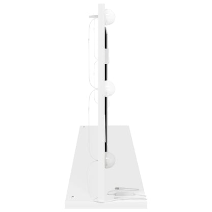 Kosmetikspiegel Weiß 100 x 45 x 18 cm Holzwerkstoff und Glas