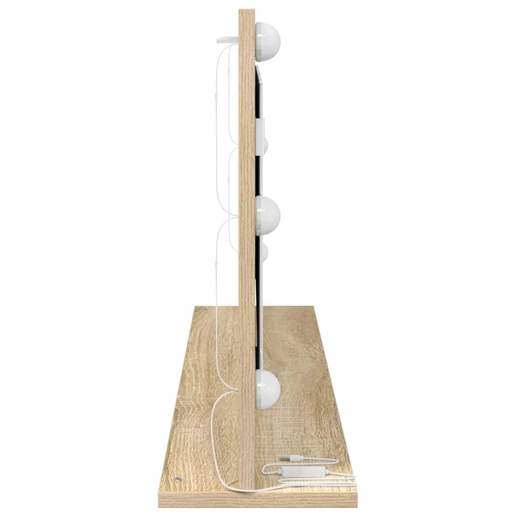 Kosmetikspiegel mit Spiegel Sonoma Eiche 100 x 45 x 18 cm