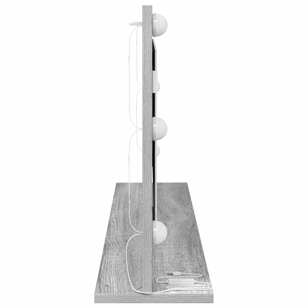 Kosmetikspiegel mit Spiegel Graues Sonoma 100 x 45 x 18 cm