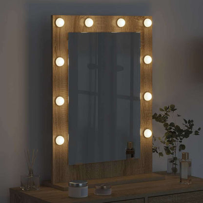 Waschtischspiegel mit Spiegel Sonoma-Eiche 70 x 50 x 18 cm