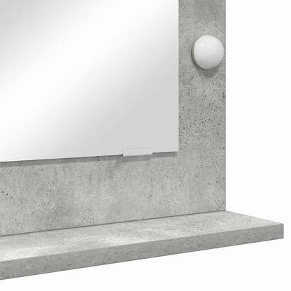 Kosmetikspiegel mit Spiegel Beton Grau 70 x 50 x 18 cm