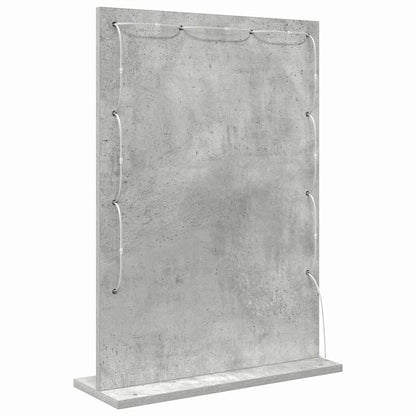 Kosmetikspiegel mit Spiegel Beton Grau 70 x 50 x 18 cm