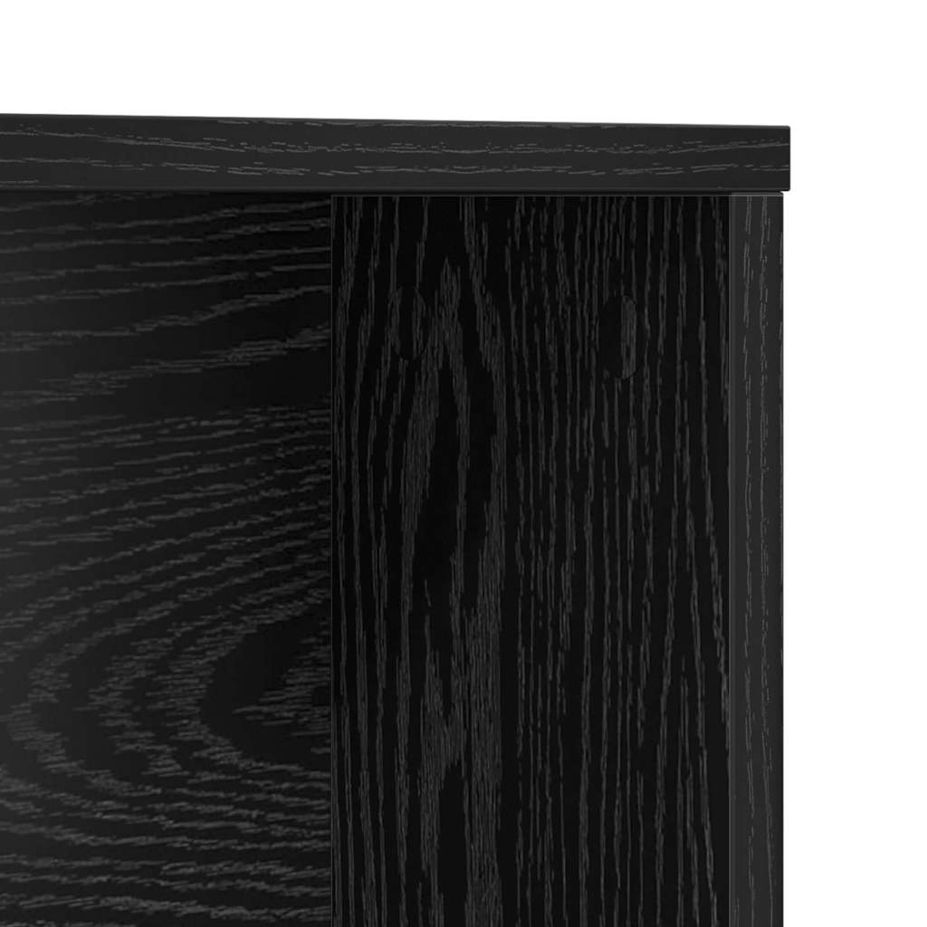 Schreibtisch mit Regal Schwarz Eichen-Optik 91 x 50 x 149 cm