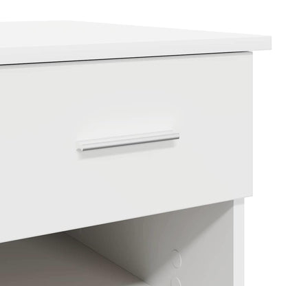 Schreibtisch mit Regal Weiß 90 x 49,5 x 75 cm Holzwerkstoff