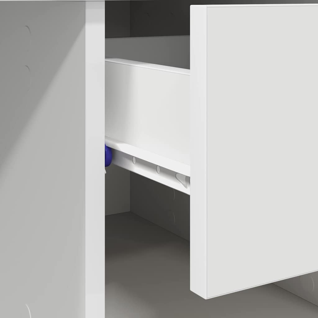 Schreibtisch mit Regal Weiß 90 x 49,5 x 75 cm Holzwerkstoff