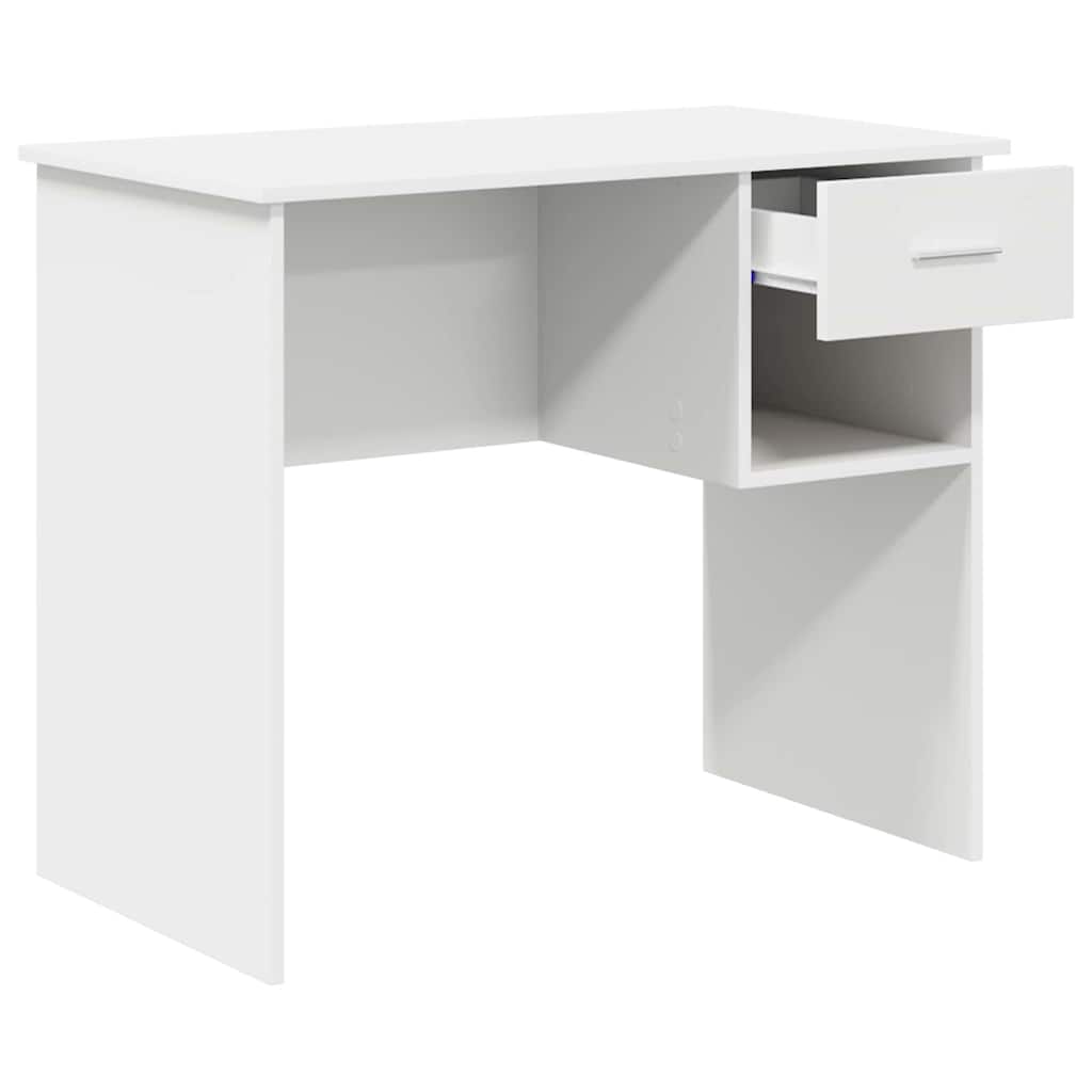 Schreibtisch mit Regal Weiß 90 x 49,5 x 75 cm Holzwerkstoff