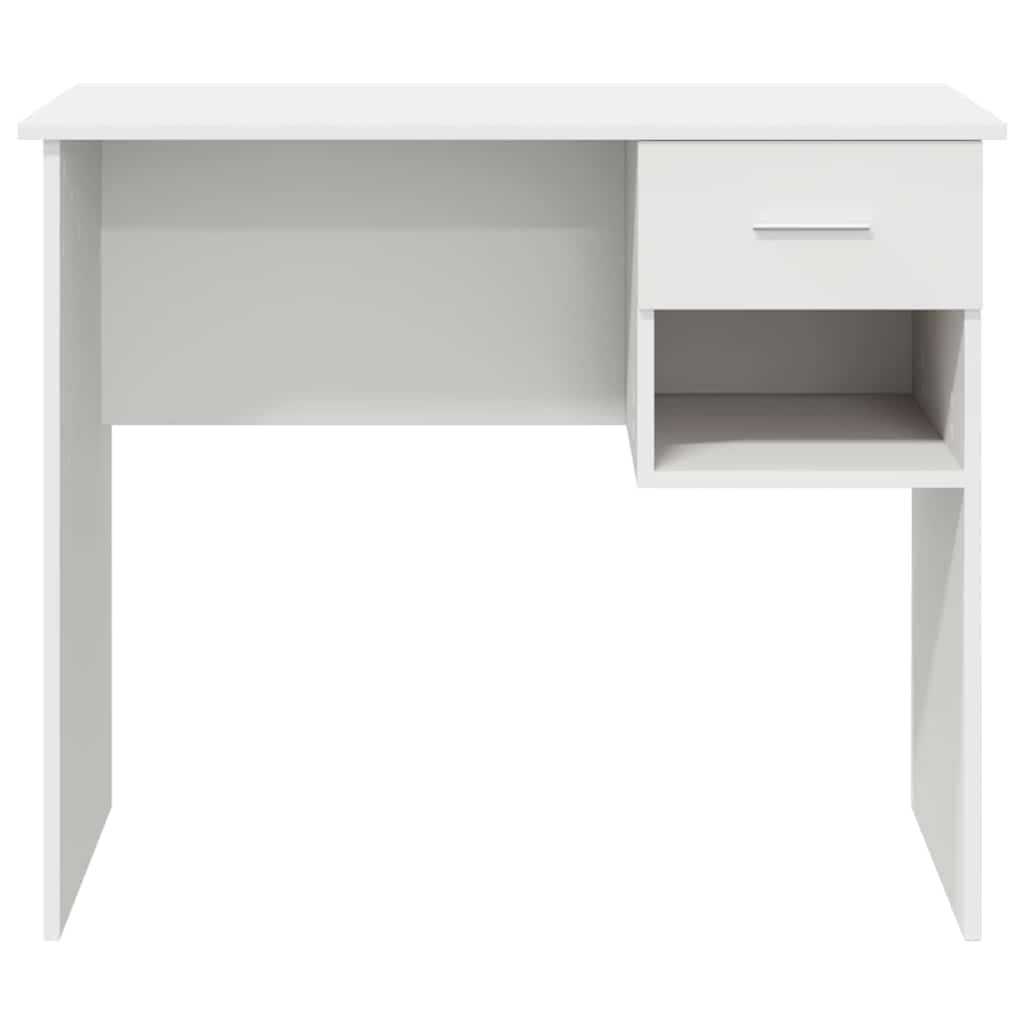 Schreibtisch mit Regal Weiß 90 x 49,5 x 75 cm Holzwerkstoff