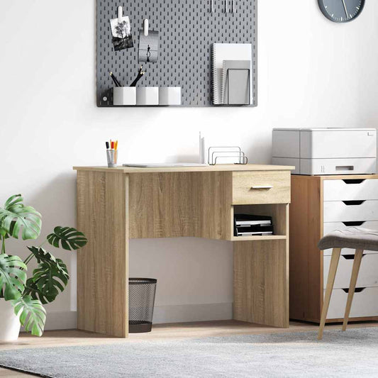 Schreibtisch Sonoma Eiche 90 x 49,5 x 75 cm Holzwerkstoff