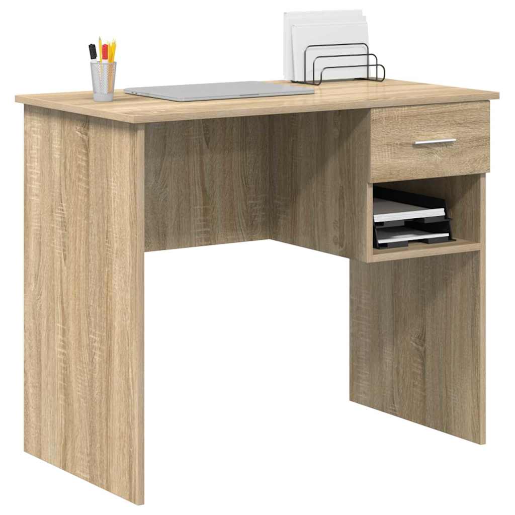 Schreibtisch Sonoma Eiche 90 x 49,5 x 75 cm Holzwerkstoff