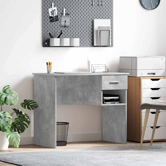 Schreibtisch Betongrau 90 x 49,5 x 75 cm Holzwerkstoff