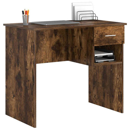 Schreibtisch Räuchereiche 90 x 49,5 x 75 cm Holzwerkstoff