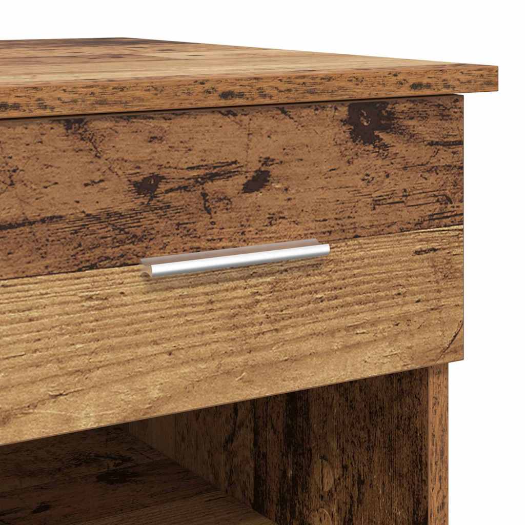 Schreibtisch mit Regal Altholz 90 x 49,5 x 75 cm Holzwerkstoff