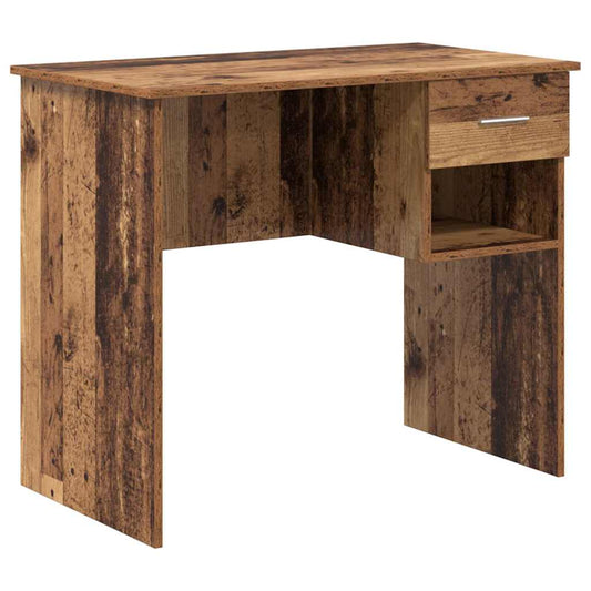 Schreibtisch mit Regal Altholz 90 x 49,5 x 75 cm Holzwerkstoff