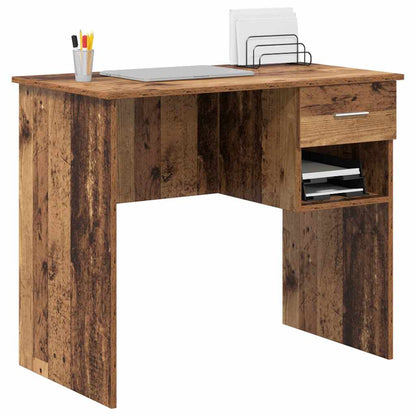 Schreibtisch mit Regal Altholz 90 x 49,5 x 75 cm Holzwerkstoff