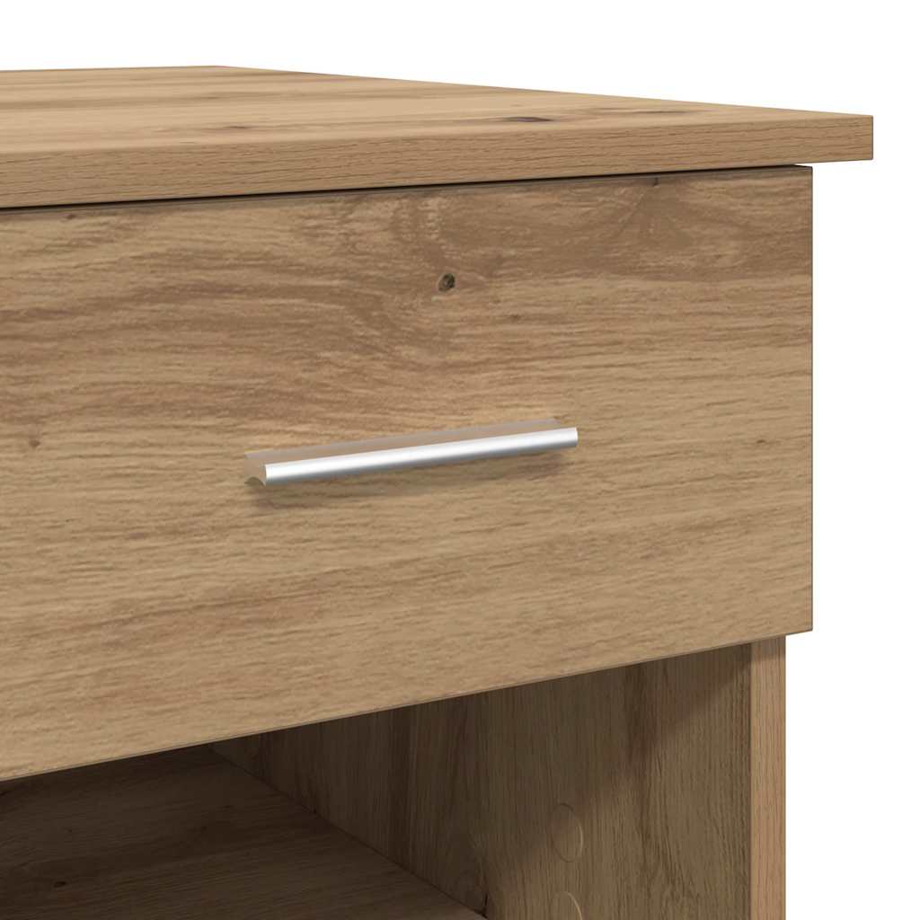 Schreibtisch Eiche handwerklich 90 x 49,5 x 75 cm Holzwerkstoff