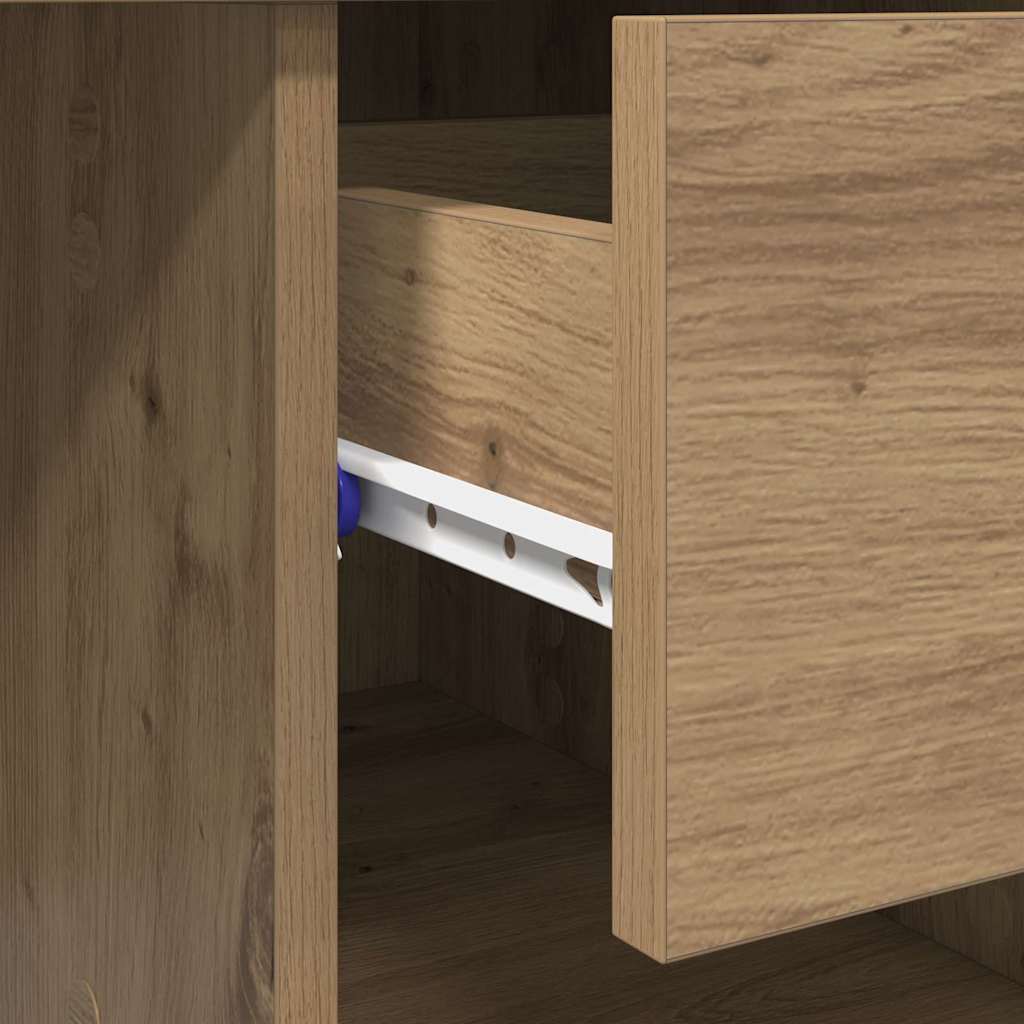 Schreibtisch Eiche handwerklich 90 x 49,5 x 75 cm Holzwerkstoff