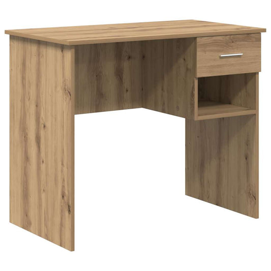 Schreibtisch Eiche handwerklich 90 x 49,5 x 75 cm Holzwerkstoff