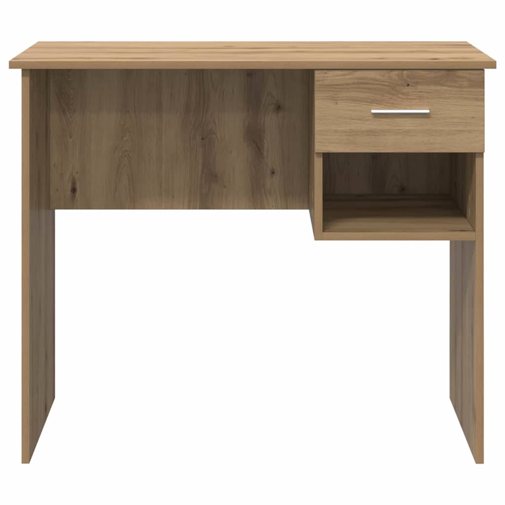 Schreibtisch Eiche handwerklich 90 x 49,5 x 75 cm Holzwerkstoff