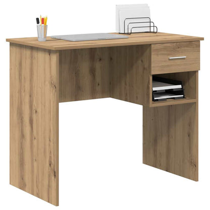 Schreibtisch Eiche handwerklich 90 x 49,5 x 75 cm Holzwerkstoff