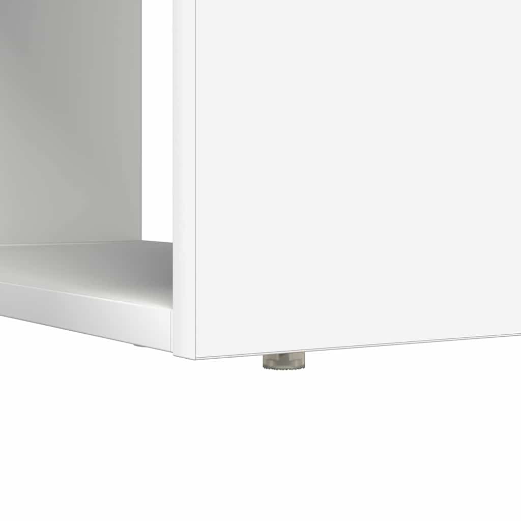 Schreibtisch mit Regal Weiß 113 x 54 x 120 cm Holzwerkstoff