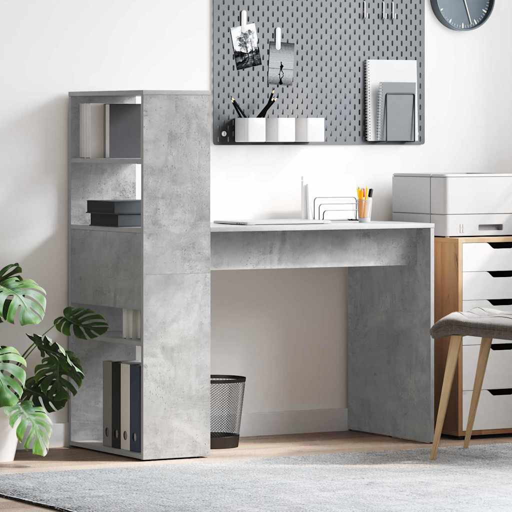 Schreibtisch Betongrau 113 x 54 x 120 cm Holzwerkstoff