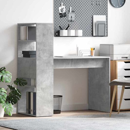 Schreibtisch Betongrau 113 x 54 x 120 cm Holzwerkstoff