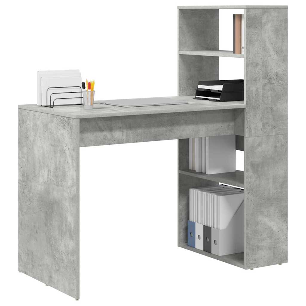 Schreibtisch Betongrau 113 x 54 x 120 cm Holzwerkstoff