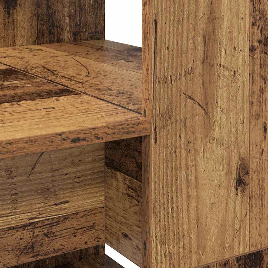 Schreibtisch mit Regal Altholz 113 x 54 x 120 cm Holzwerkstoff