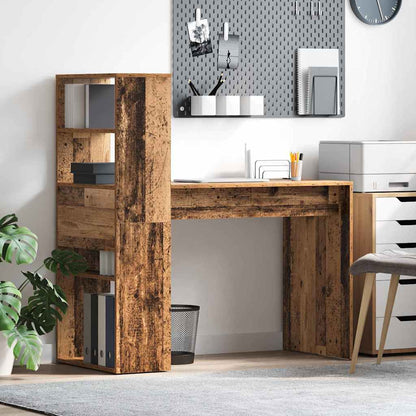 Schreibtisch mit Regal Altholz 113 x 54 x 120 cm Holzwerkstoff