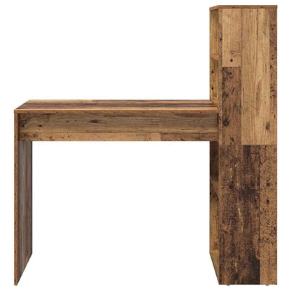 Schreibtisch mit Regal Altholz 113 x 54 x 120 cm Holzwerkstoff