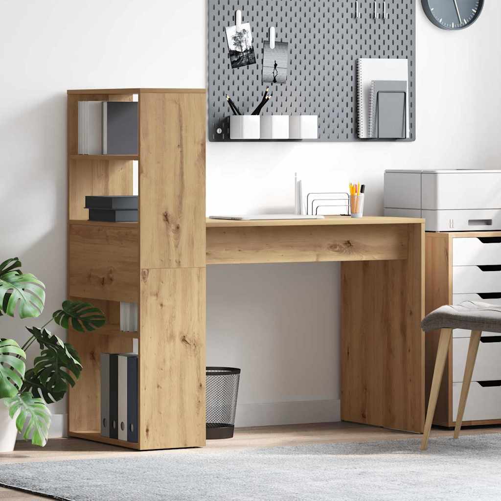 Schreibtisch Eiche handwerklich 113 x 54 x 120 cm Holzwerkstoff