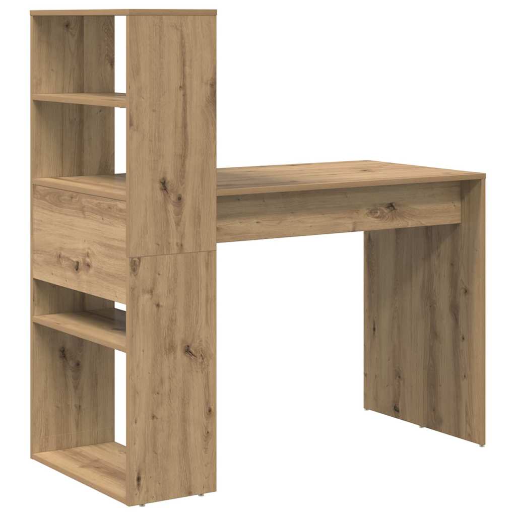 Schreibtisch Eiche handwerklich 113 x 54 x 120 cm Holzwerkstoff