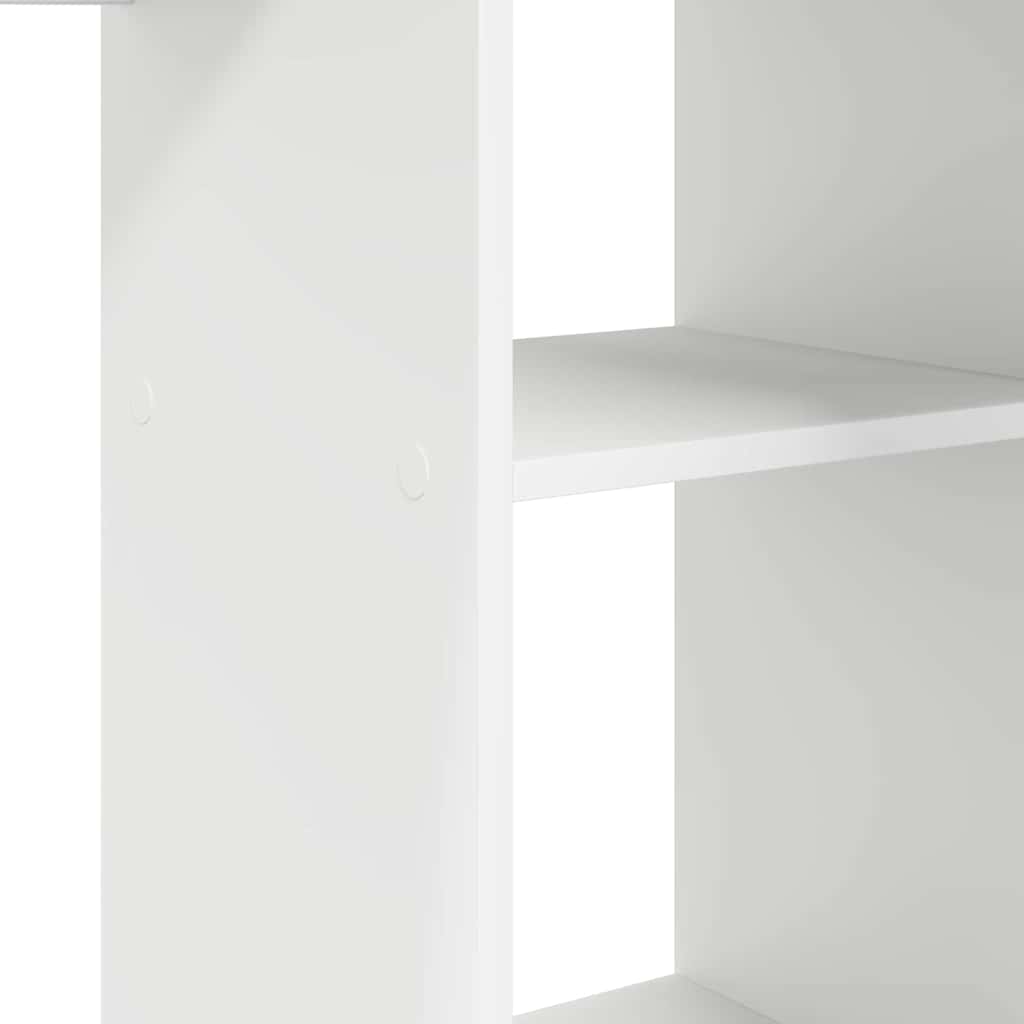 Schreibtisch mit Regal Weiß 142 x 102 x 73 cm Holzwerkstoff