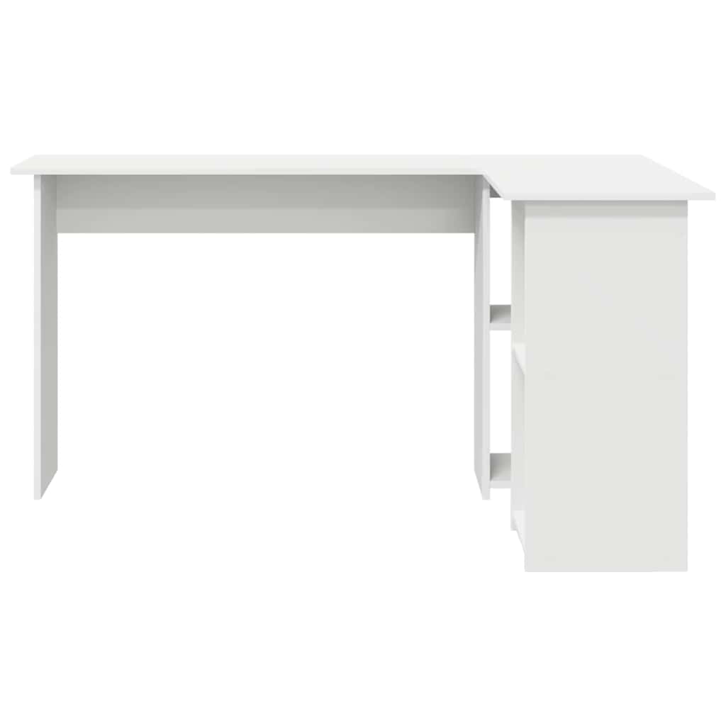 Schreibtisch mit Regal Weiß 142 x 102 x 73 cm Holzwerkstoff