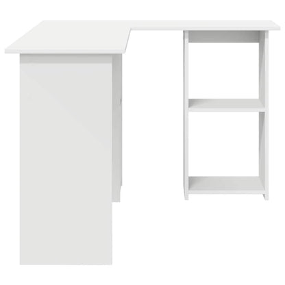 Schreibtisch mit Regal Weiß 142 x 102 x 73 cm Holzwerkstoff