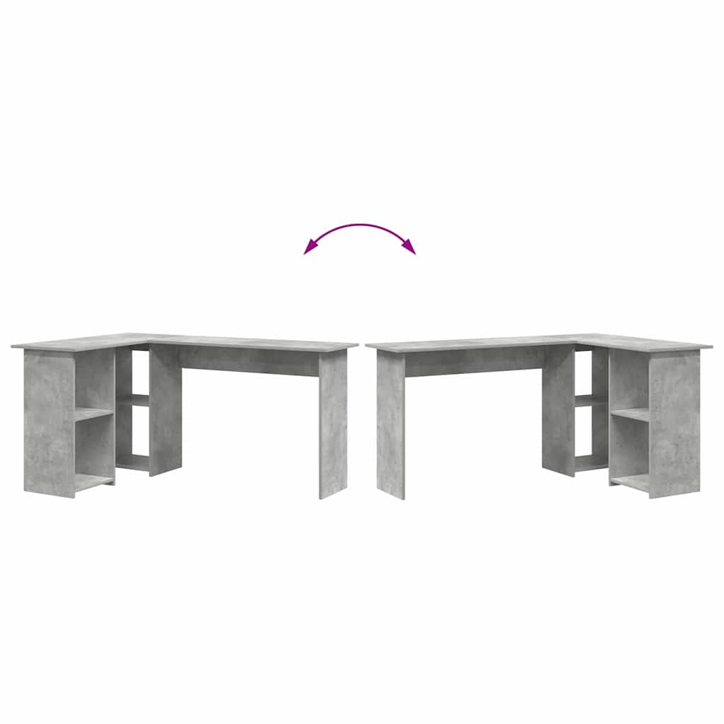 Schreibtisch Betongrau 142 x 102 x 73 cm Holzwerkstoff