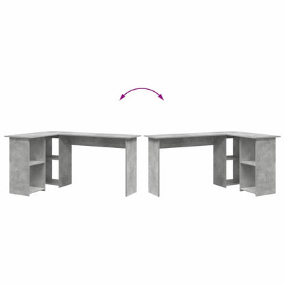 Schreibtisch Betongrau 142 x 102 x 73 cm Holzwerkstoff