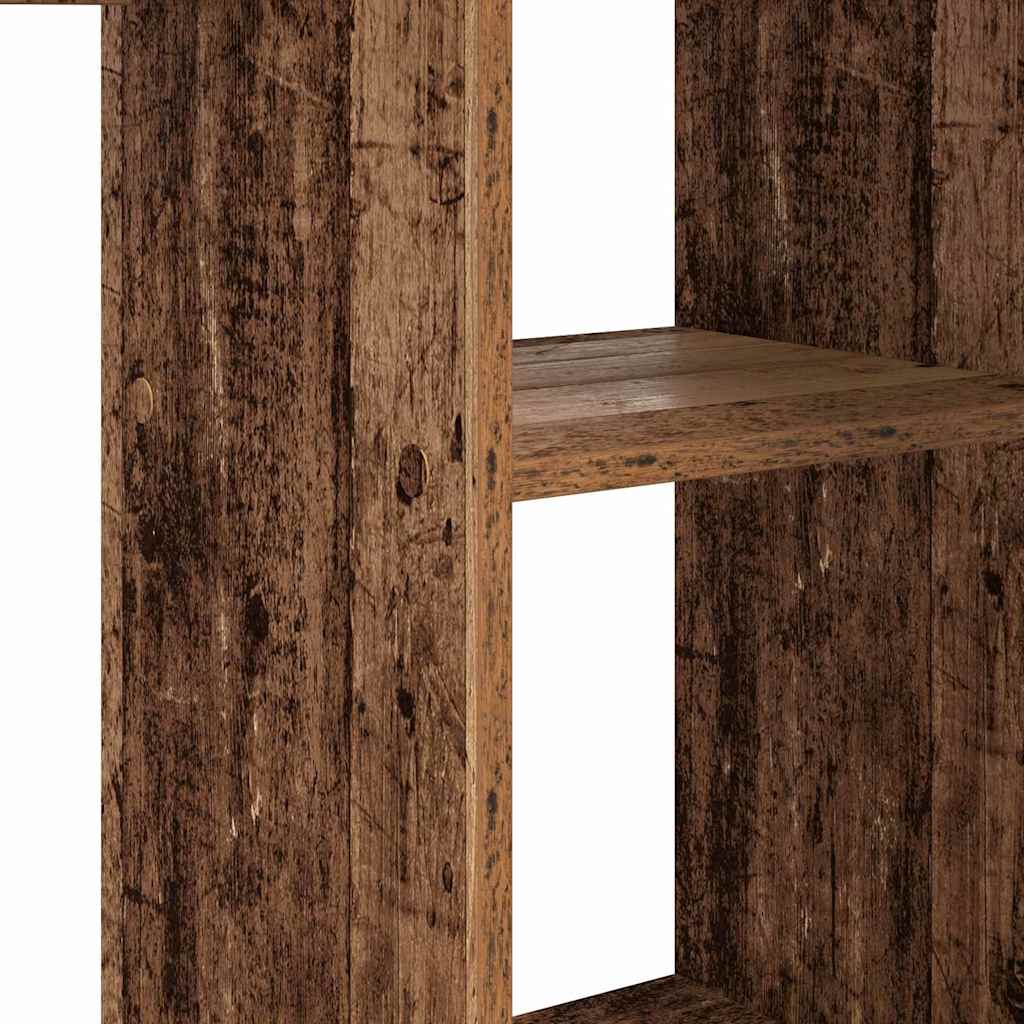 Schreibtisch mit Regal Altholz 142 x 102 x 73 cm Holzwerkstoff