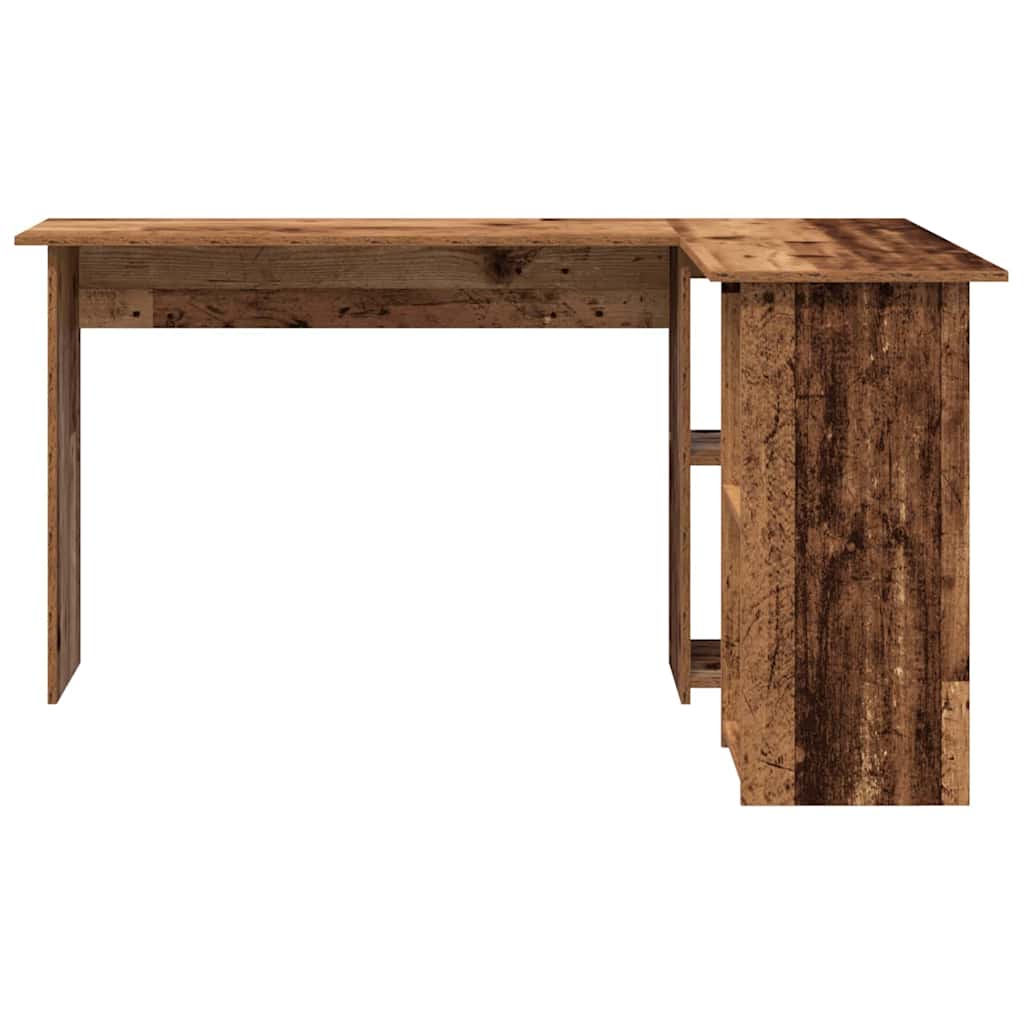 Schreibtisch mit Regal Altholz 142 x 102 x 73 cm Holzwerkstoff