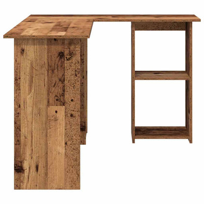 Schreibtisch mit Regal Altholz 142 x 102 x 73 cm Holzwerkstoff