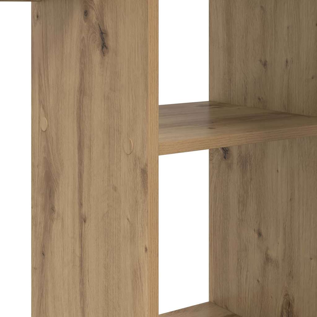 Schreibtisch Eiche handwerklich 142 x 102 x 73 cm Holzwerkstoff